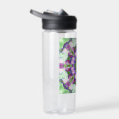 Bouteille d'eau Magenta et verte Mandala (Droite)