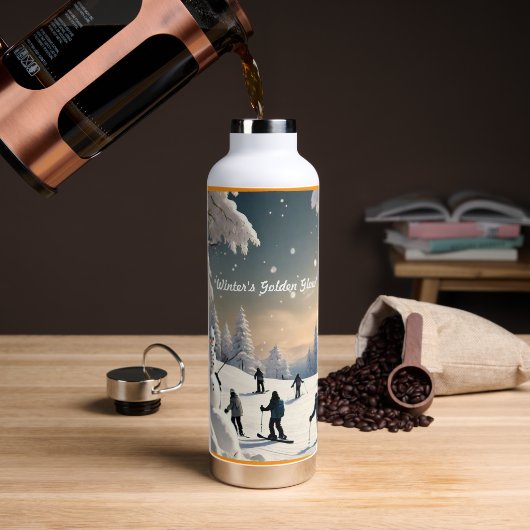 Bouteille D'eau "Magie dans la neige" (Café)
