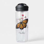 Bouteille D'eau Magnifique monarque orange papillon victorien Art (Extérieur)
