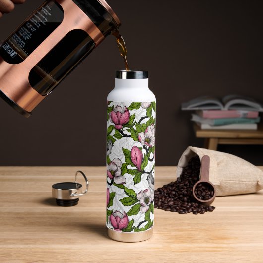 Bouteille D'eau Magnolia en floraison et tireur (Gym)