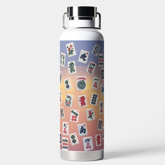 Bouteille D'eau MahJongg conception de tuiles (Plage)