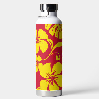 BOUTEILLE D'EAU MAILLOT DE BAIN ROSE (ROUGE/OR)
