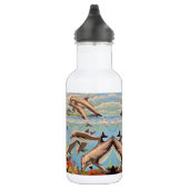 Bouteille D'eau Main Painted by Number | Dolphins | (Droite)