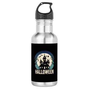 Bouteille D'eau Maison Hantée de la Lune Vector Halloween