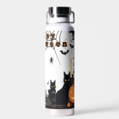 Bouteille D'eau Maison hantée et nuit Citrouille (Arrière)