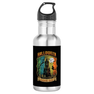 Bouteille D'eau Maison Hantée Halloween Horreur Sorcière Pleine Lu