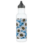 Bouteille D'eau Maisonnettes, fleurs sauvages sur bleu (Droite)
