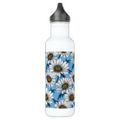 Bouteille D'eau Maisonnettes, fleurs sauvages sur bleu (Gauche)