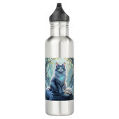 Bouteille D'eau **Majestic Fantasy Cat with Mystical Aura – High F (Droite)
