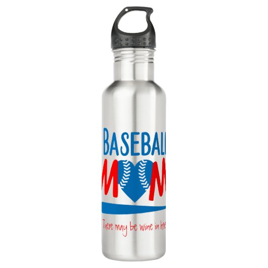 Bouteille D'eau Maman de baseball drôle   (Devant)