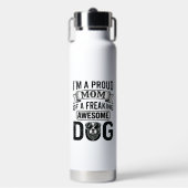 Bouteille D'eau Maman de chien fière dessin vectoriel de gravure v (Salle de sport)