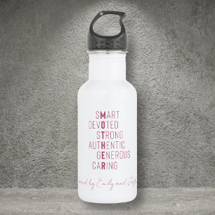 Bouteille D'eau Maman moderne Mère Mot de passe enfants noms manus