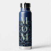 Bouteille D'eau Maman Yoga Pilates bleu et aqua (Gym)