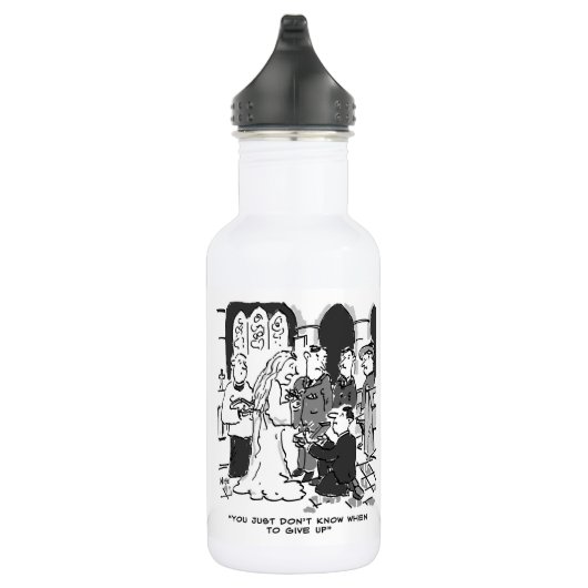 Bouteille D'eau Man Essaie de proposer à Mariée à un Mariage - Drô (Droite)