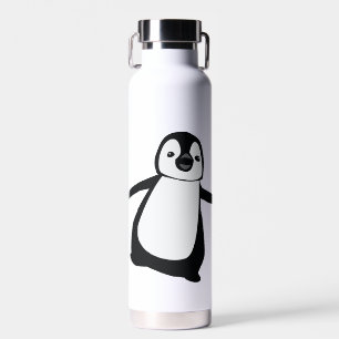 Bouteille D'eau Manchot Mignon à Personnaliser avec un Nom qui Reg