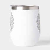 Bouteille d'eau Mandala argent et or (Droite)