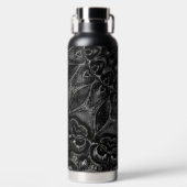 Bouteille d'eau Mandala au charbon de bois (Avant)