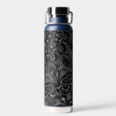 Bouteille d'eau Mandala au charbon de bois (Arrière)