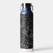 Bouteille d'eau Mandala au charbon de bois (Avant)