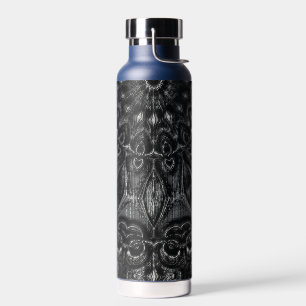 Bouteille d'eau Mandala au charbon de bois