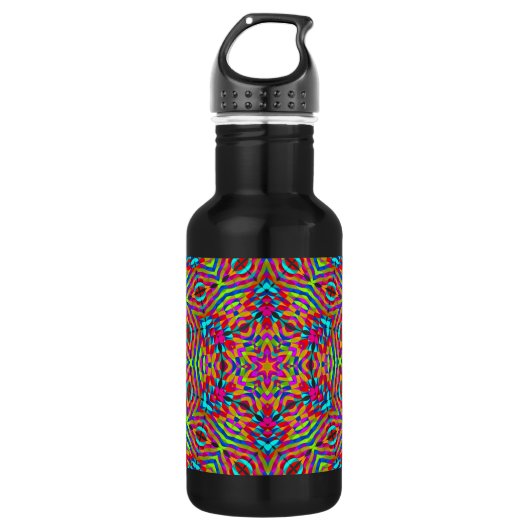 Bouteille D'eau Mandala bariolé embrouillé (Devant)