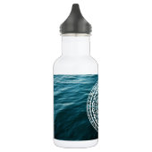Bouteille D'eau Mandala Blanc Laissez la mer vous libérer (Gauche)
