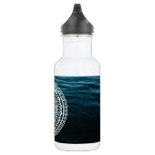 Bouteille D'eau Mandala Blanc Laissez la mer vous libérer (Droite)