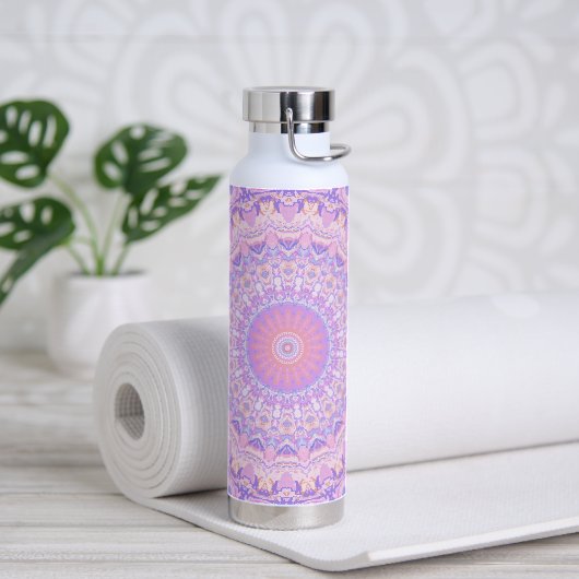 Bouteille D'eau Mandala bohème complexe aux couleurs psychédélique (Yoga)