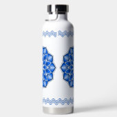 Bouteille D'eau Mandala en bleu (Droite)
