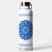 Bouteille D'eau Mandala en bleu (Plage)