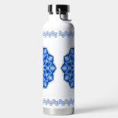 Bouteille D'eau Mandala en bleu (Droite)