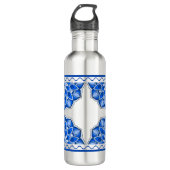 Bouteille D'eau Mandala en bleu (Devant)