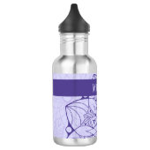 Bouteille d'eau Mandala Monochrome Personnalisée (Gauche)