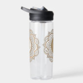 Bouteille d'eau mandala or et argent (Droite)