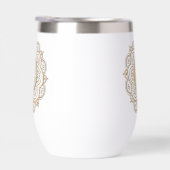 Bouteille d'eau mandala or et argent (Droite)