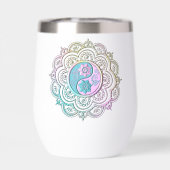 Bouteille d'eau Mandala pastel (Arrière)