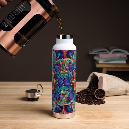 Bouteille D'eau Mandala Psychédélique Vibrant (Gym)