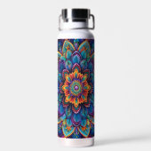 Bouteille D'eau Mandala Psychédélique Vibrant (Arrière)