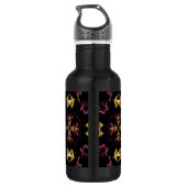 Bouteille D'eau Mandala rose et jaune éblouissant (Dos)