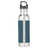 Bouteille D'eau Mandala Turquoise personnalisé et or Abstrait Acce (Dos)