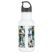 Bouteille D'eau Mangeurs d'abeilles, papillons bleus et marguerite (Dos)