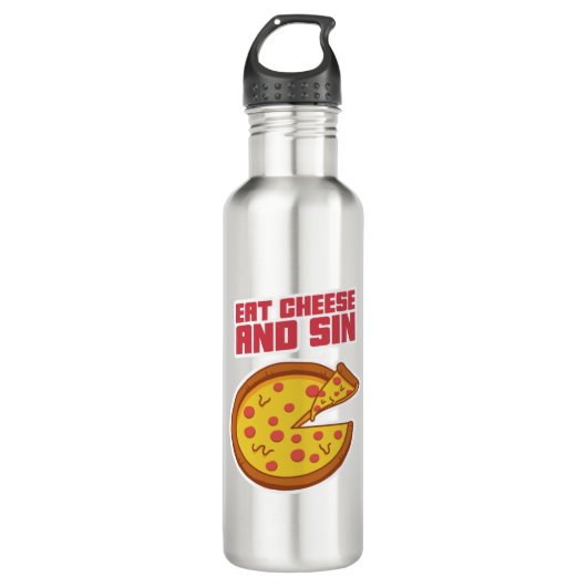 Bouteille D'eau Mangez Du Fromage Et Du Péché (Devant)