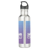 Bouteille D'eau "Mangez mes bulles" Bleu/Violet écailles Nager Vie (Dos)