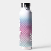 Bouteille D'eau "Mangez mes bulles" Échelles Turquoise/rose/mousse (Gauche)