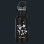 Bouteille D'eau Manuscrit de blanc de tribu de jeune mariée<br><div class="desc"></div>