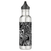 Bouteille D'eau Marbre Abstrait noir et blanc liquide (Gauche)