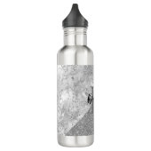 Bouteille D'eau Marbre argenté Parties scintillant argent Monogram (Gauche)