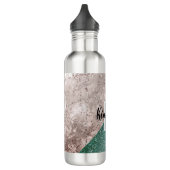 Bouteille D'eau Marbre rose Minty vert Monogramme Ste inoxydable (Gauche)