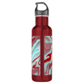 Bouteille D'eau Marbre Turquoise, bordeaux, rouge et blanc monogra (Dos)