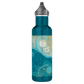 Bouteille D'eau Marbre turquoise Fluid Art Personnalisé (Droite)
